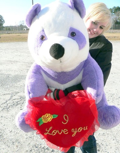 purple panda stuffed animal